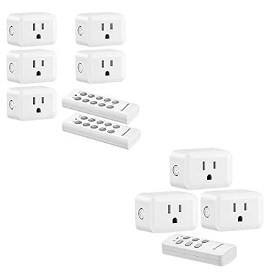 HAPYTHDA Remote Control Outlet,15A/1500W, 500 Feet RF Range Remote Light  Switches Kit, No Wiring Needed Wireless Remote Outlet for Light, Small