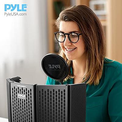 Pyle USB Microphone Podcast Recording Kit - Audio Cardioid Condenser Mic  w/Desktop Stand and Pop Filter - for Gaming PS4, Streaming, Podcasting