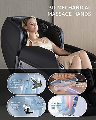 Comfier Portable Folding Massage Chair-shiatsu Neck and Back Massager with Heat Adjustable Neck/backrest Height Full Body Massager Chair Massagers for