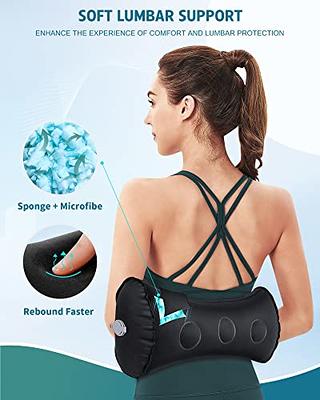 Inflatable Lumbar Pillow for Airplane Travel Lumbar Support Pillow for Car,  Office Chair Back Support Office Chair Back Support for Reducing Lower Back  Pain (Black) - Yahoo Shopping