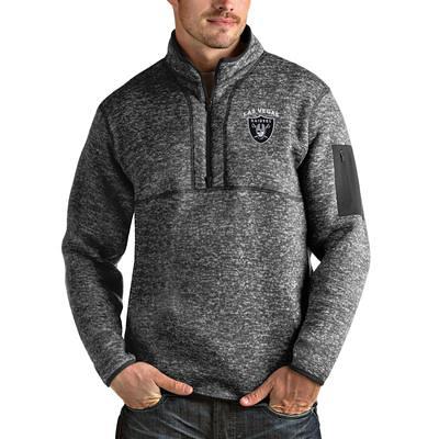 Las Vegas Raiders Antigua Victory Pullover Hoodie - Heather Gray