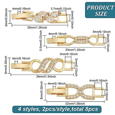  8pcs Copper Plated Chain Extender Necklace Extenders