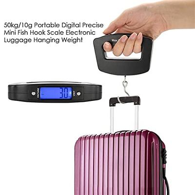 110lb/50kg Portable Digital Luggage Scale LCD Display Backlight Baggage  Scale Electronic Hanging Travel Suitcase Luggage Scales