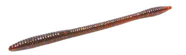 Zoom Trick Worm Bait 6-1/4in Junebug Red - TackleDirect