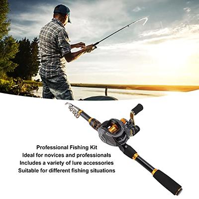 Fishing Rod Travel Fishing Rod Reel Combo Lure Fishing Rod and High Speed  Baitcasting Reel Set Fishing Tackle for Saltwater Freshwater Fishing Pole
