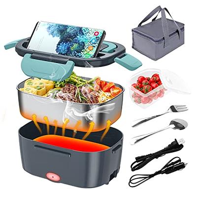 CHARMDOO Electric Lunch Box 60W Food Warmer Heater 12V 24V 110V Faster  Heated Lunch Box for Car/Truck/Home Portable Heating Boxes with 1.5L 306 SS  Container Fork & Spoon - Yahoo Shopping