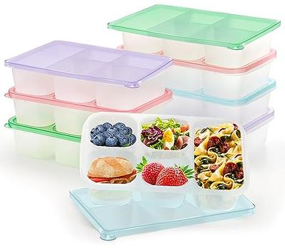Klex Meal Prep Containers with Airtight Lids, BPA Free, Reusable Plastic Food  Container, 16 oz, Round, Black/Clear, 50 Sets