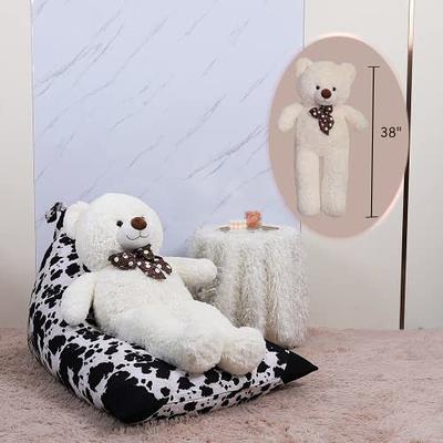 Lukeight Stuffed Animal Storage Bean Bag Chair for Kids and Teens Without  Filling, Zipper Storage BeanBag Cover for Organizing Stuffed Animal, Luxury  Velvet Bean Bag Chair Cover (No Beans) X-Large 