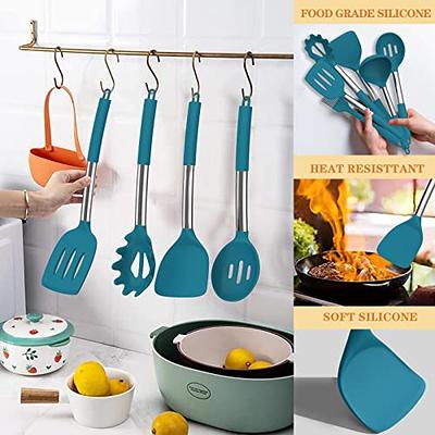 Silicone Cooking Utensils Set, 43Pcs Non-Stick Heat Resistant Kitchen  Utensils S