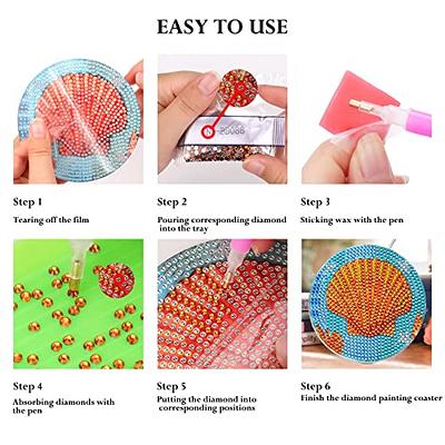 AOKLLA Diamond Painting Kits for Adults Clearance, 4 Pack Sunflower Diamond Art Kits for Kids, DIY 5D Round Full Drill Crafts Diamond Dots Home Wall