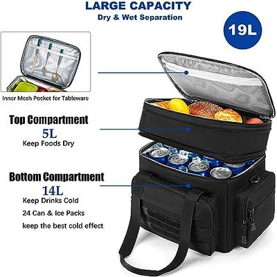 Hxy Ang Expandable Tactical Lunch Box for Men, Large Insulated