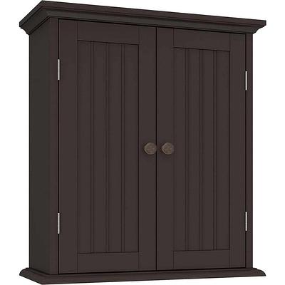 21.5 in. W x 7.48 in. D x 24 in. H White Wall Mounted Bathroom Cabinet Over  The Toilet Cabinet with Doors and Shelves