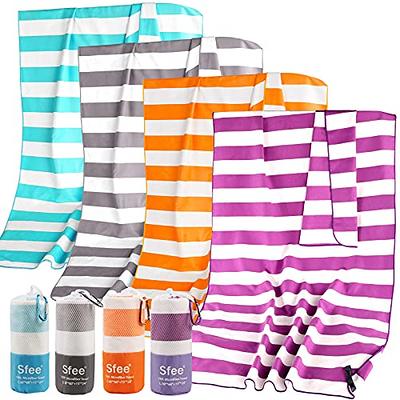 Sfee 2 Pack Microfiber Travel Towel, Quick Dry Towel Camping Towel Beach  Towels, Super Absorbent Compact Lightweight Sport Towel Gym Towel for  Travel, Beach, Hiking, Backpacking, Gym, Pool, Bath, Yoga : 