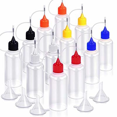 10pcs 30ml Plastic Squeezable Tip Applicator Bottle Refillable