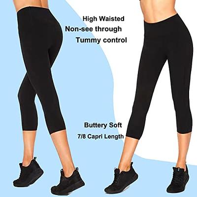 High Waisted Capri Leggings for Women No See-Through-Soft Athletic Tummy  Control Black Pants for Running Yoga Workout(3 Pack Black Green Orange Capri ,Small-Medium) - Yahoo Shopping