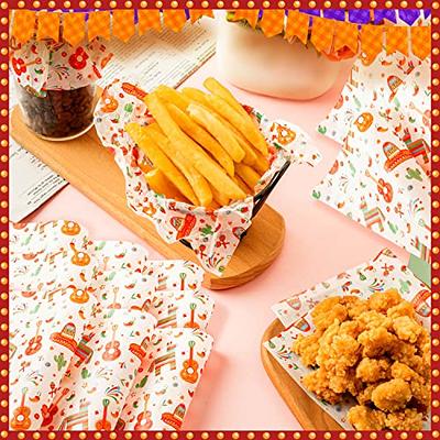 200pcs Wax Paper Sheets For Food Basket Liners Food Picnic Bbqs Paper Sheets