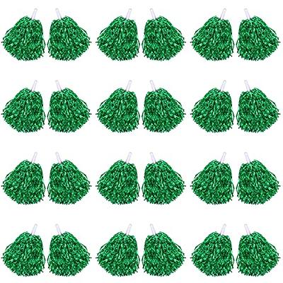 24 Pcs Cheerleading Pom Poms, Metallic Foil Handle Cheer Squad Team  Spirited Fun Pom Poms for Party, Sports Dance Cheer, 30 Grams Weight Each  (Green) - Yahoo Shopping