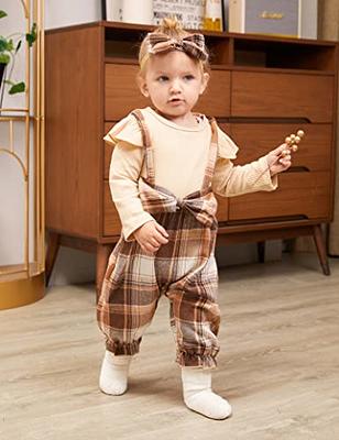 Baby Boy Girl Sweatshirt Romper Long Sleeve Checkered Plaid