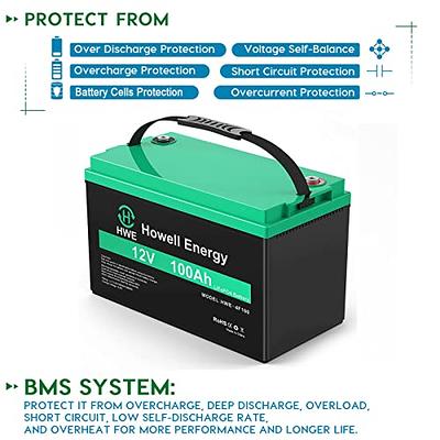 12V 50AH Lithium Battery,5000+ Deep Cycle LiFePO4 Battery with Built-in 50A  BMS fit for Home Storage,Trolling Motor,RV,Off-Grid System,Solar Power