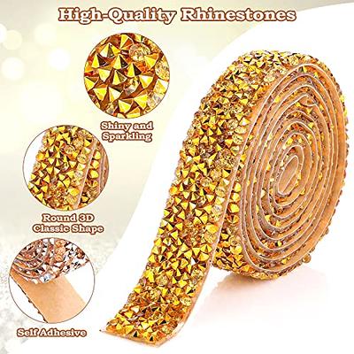 5 Rolls Rhinestone Ribbons Clothes Rhinestone Strips Self-adhesive  Rhinestone Tapes