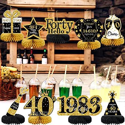 9 Pcs 50th Birthday Decorations Honeycomb Centerpieces for Women