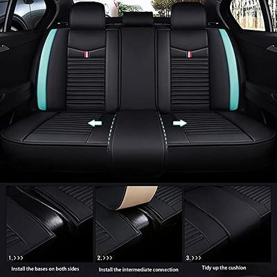 hikeaglauto Car Seat Covers Full Set, Faux Leather Seat Covers for Cars SUV  Super Breathable Universal Automotive Seat Covers Fit for Most Sedans