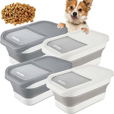 Cereal Rice Food Storage Containers, Collapsible 20 to 50 Lbs Dispenser Bin  with Rolling Wheel Airtight Locking Lid, Dog Pet Cat Flour Sugar Plastic  Leakproof Sealable Large Kitchen Pantry Holder - Yahoo Shopping
