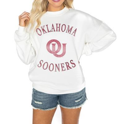 Women's Gameday Couture Gray Oklahoma State Cowboys Twice As Nice Faded  Crewneck Sweatshirt