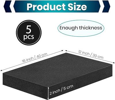 Frienda 12 Pcs 12 x 8 x 0.5 Polyethylene Foam Thick Foam Sheet Firm  Black Foam Padding PE Foam Packing Foam Pieces for Craft Shipping Moving