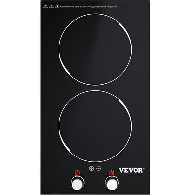 Karinear Electric Cooktop 110V, 12'' Stainless Steel Built-in and Countertop  Electric Stove top 2 Burners with Knob Control, 16 Power Levels,Over-Heat  Protection, Electric Ceramic Cooktop with Plug in - Yahoo Shopping