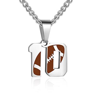 ZRAY Football Number Necklace for Boys Athletes Jersey Number Necklace  Silver Stainless Steel Chain 22+2inch Football Charm Pendant Number Chain  Inspirational Football Jewelry Gift for Men(14) - Yahoo Shopping