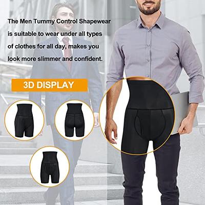 Mens Compression High-Waist Boxer Shorts Tummy Slimming Body Shaper Girdle  Pants