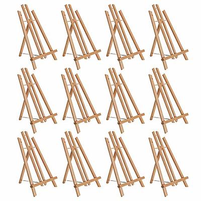 Meeden 12 Pack 12 Inch Tabletop Easels, Small Beech Wood Display