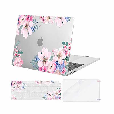 Case for MacBook Air 13 inch, GVTECH Crystal Clear Case 2020 2019 2018 A2337 M1 A2179 A1932, Plastic Hard Shell & Keyboard Cover & Screen Protector