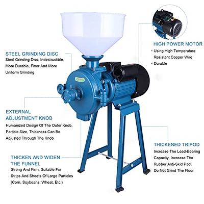 110V 2200W Electric Mill Grinder Heavy Duty Commercial Grain Grinder  Machine Dry Feed Flour Mills for Cereals Rice Corn Wheat Grain Wheat with  Funnel