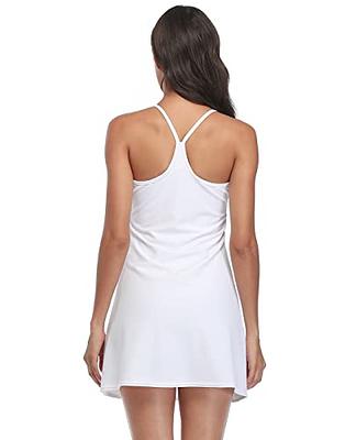 HDE Womens Exercise Workout Dress with Built-in Shorts Sleeveless