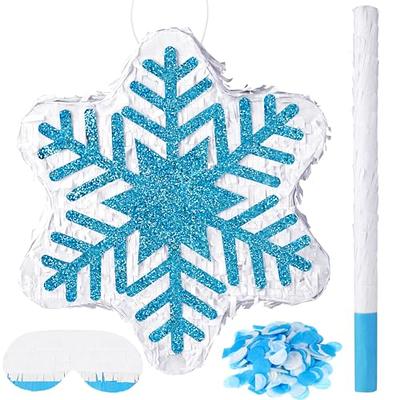  Snowflake Winter Wonderland Banner - Silver Glittery Winter  Wonderland Snowflake Decorations, Winter Wonderland Snow Frozen Christmas  Themed Birthday Party Decorations Supplies : Toys & Games