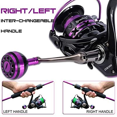 Sougayilang Spinning Combo, Stainless Steel Guides 2 Pieces Fishing Rod and  Reel Combo, Purple Fishing Pole with Spinning Reel Set for Crappie  Trout-1.8m-2000 - Yahoo Shopping