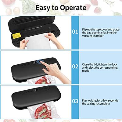 BOEASTER Dry/Moist Vacuum Sealer Machine, Air Vacuum Sealers for Sous Vide  and Food Storage, Air Sealer Machine with 10 Vacuum Seal Bags & 1 Air  Suction Hose(Black) - Yahoo Shopping