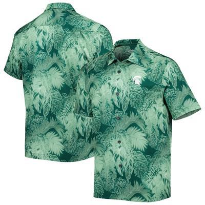 Men's Buffalo Bills Tommy Bahama Gray Coconut Point Frondly Fan Camp  IslandZone Button-Up Shirt