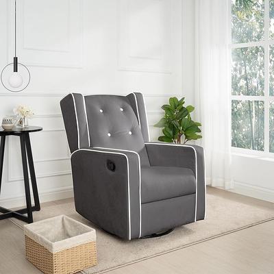 Dropship Rocking Recliner Chair,360 Degree Swivel Nursery Rocking  Chair,Glider Chair,Modern Small Rocking Swivel Recliner Chair For  Bedroom,Living Room Chair Home Theater Seat,Side Pocket(Light Gray) to Sell  Online at a Lower Price