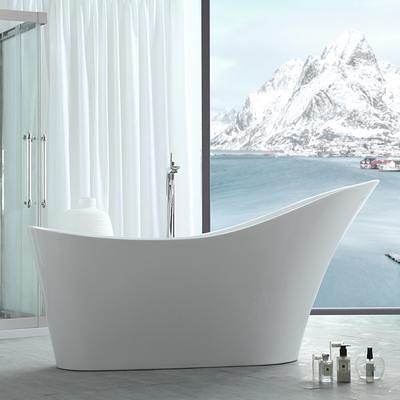 Hollis 67 Inch Freestanding Double Slipper Tub