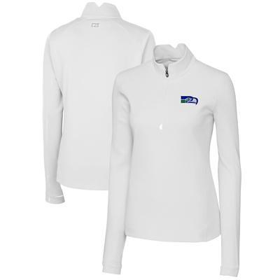 San Francisco 49ers Cutter & Buck Women's Helmet Logo DryTec Traverse  Stretch Quarter-Zip Pullover Top - White