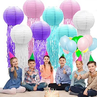 TUSAUW 6pcs Jelly Fish Paper Lanterns for Wedding Kids Birthday Baby Shower  Party Decoration Wishes Lantern Ocean Mermaid Themed Party Decoration (Pure  Color) - Yahoo Shopping