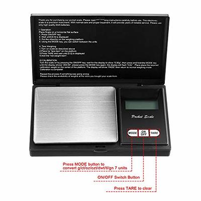 Digital Pocket Scale Set,100 g 0.01 g Mini Scale Electronic Grams