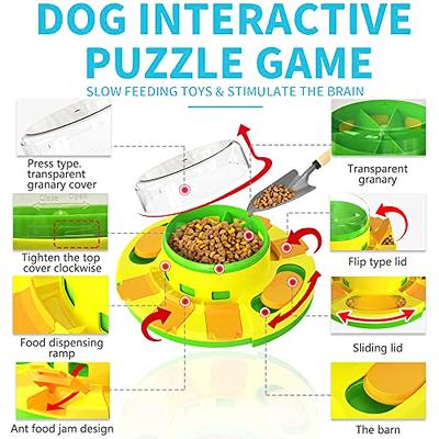 GZYACHEN Dog Puzzle Toys Interactive Dog Slow Feeder for Medium, Large and  Small Pets Food Distribution Dog Toys for Aggressive chewers (IQ Feeding