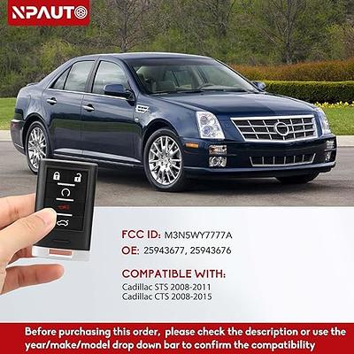 NPAUTO Key Fob Replacement Fits for Cadillac CTS 2008 2009 2010