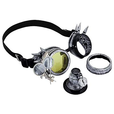 Skeleteen Steampunk Goggles Costume Accessories - Cyber Victorian Welding  Glasses - 1 Piece