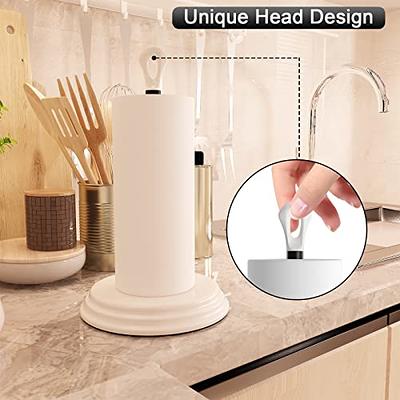 Paper Towel Holder Countertop with Heavy Base, Standing Paper Towel Roll  Holder for Kitchen Bathroom, Paper Towel Holder Stand with Weighted Base  for