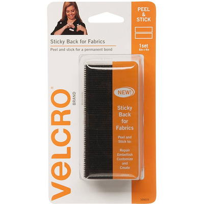 Velcro 90199 Industrial Strength Sticky-Back Hook and Loop Fastener Strips,  4 x 2, Black